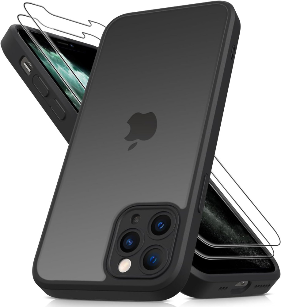  Premium Matte Glass Protection Case For Soft Tpu Frame iphone  11 Pro Max 