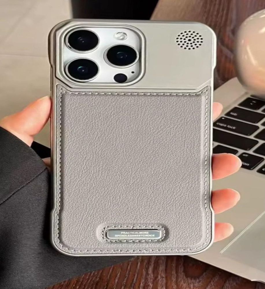 Lightweight leather and metal frame combination case, premium protection for your phone with full support for wireless charging for iPhone 11 