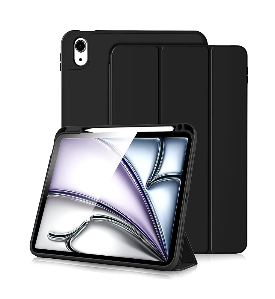  DOMO® Full Protection Case for iPad 10.9" (2022) — Soft TPU material, built-in Pencil holder, and convertible Tri-fold Kickstand for practicality and comfort. 