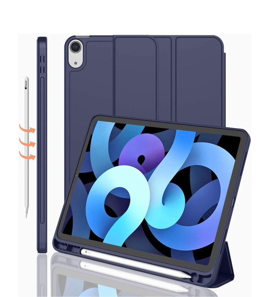  SMART CASE® Full Protection for iPad 10.9" (2022) — Soft TPU material, built-in Pencil holder, and convertible Tri-fold Kickstand for practicality and comfort. 