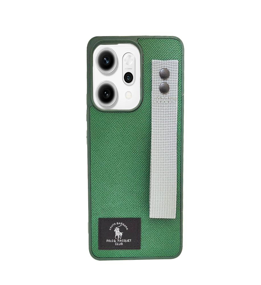  Polo Fabric Case, Luxury Design, Practical, Strong, High-Quality Polyester Texture, Scratch and Dirt-Resistant, Compatible with OPPO RENO 14 