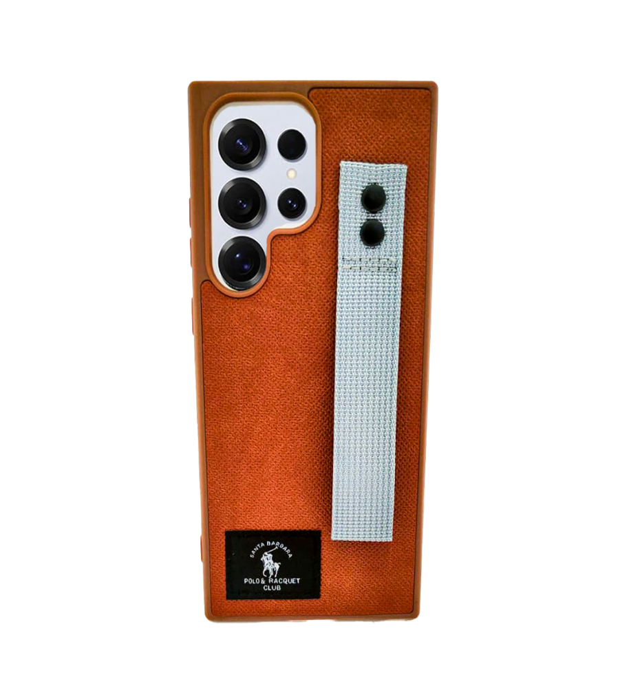  Polo Fabric Case, Luxury Design, Practical, Strong, High-Quality Polyester Texture, Scratch and Dirt-Resistant, Compatible with Samsung Galaxy S23 Ultra 