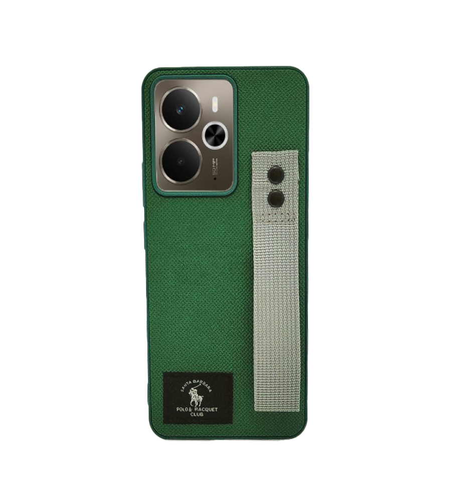 Polo Fabric Case, Luxury Design, Practical, Strong, High-Quality Polyester Texture, Scratch and Dirt-Resistant, Compatible with Realme 14T 