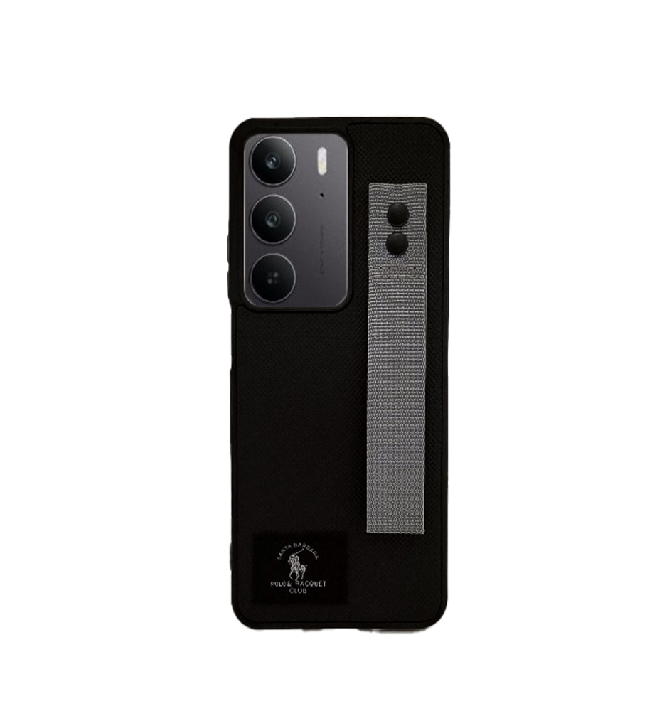  Polo Fabric Case, Luxury Design, Practical, Strong, High-Quality Polyester Texture, Scratch and Dirt-Resistant, Compatible with Realme C75 