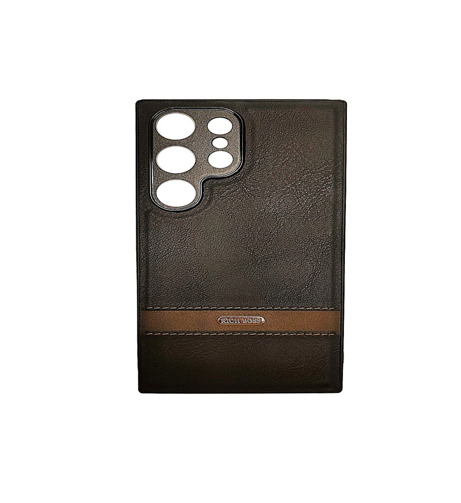  Rich Boss Leather Protective Case for Samsung S21 Ultra 