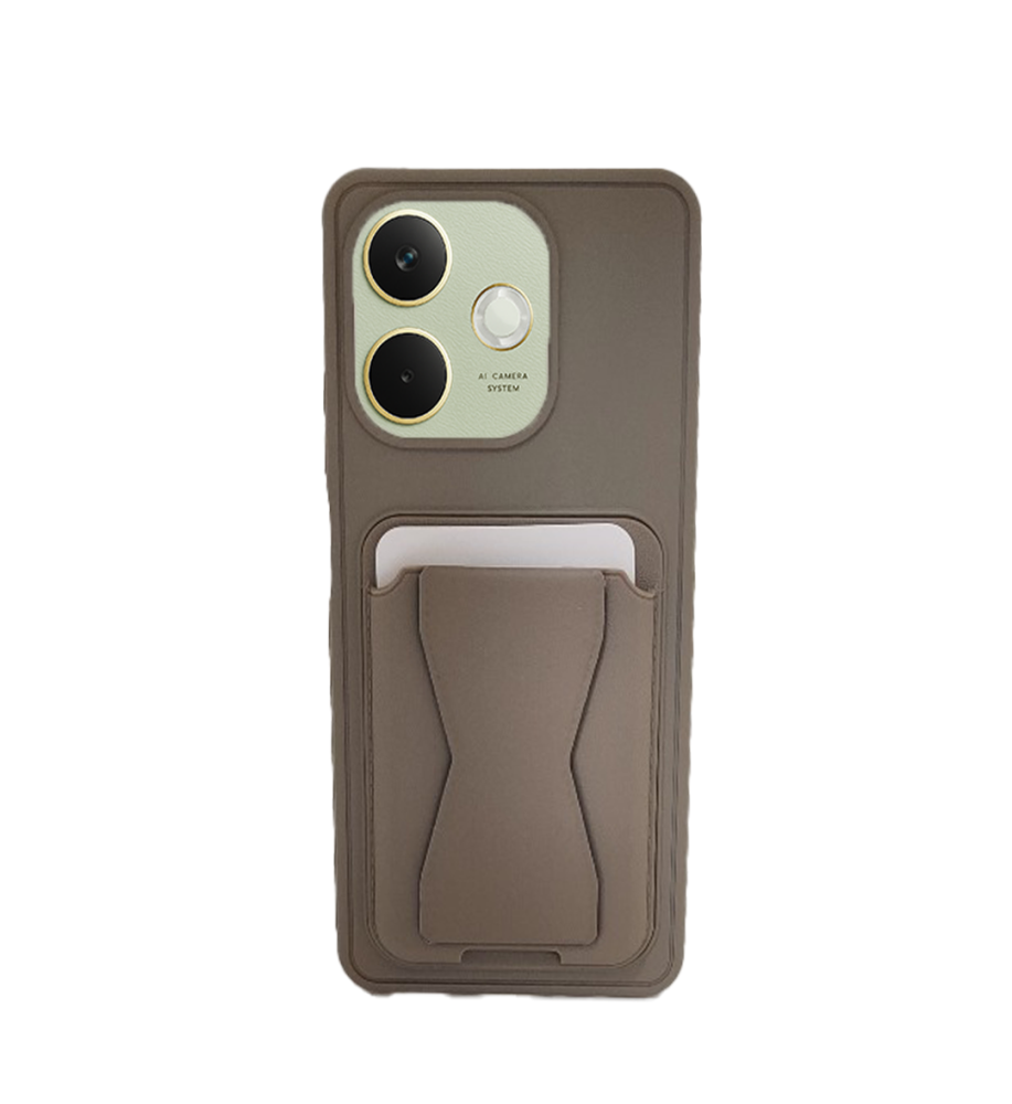  Practical and stylish case: leather-like polyethylene material, raised protective edges, built-in card wallet and hidden kickstand compatible with OPPO A5 PRO 