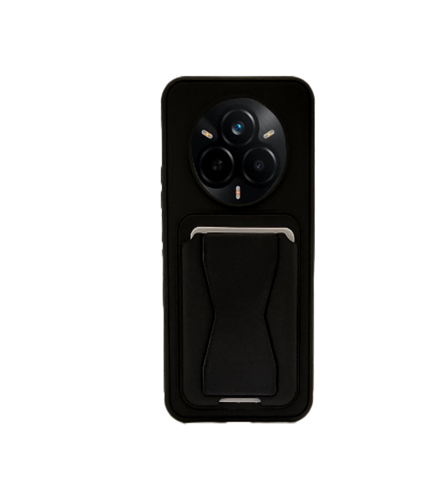  Practical and stylish case: leather-like polyethylene material, raised protective edges, built-in card wallet and hidden kickstand compatible with REALME 14 PRO PLUS. 