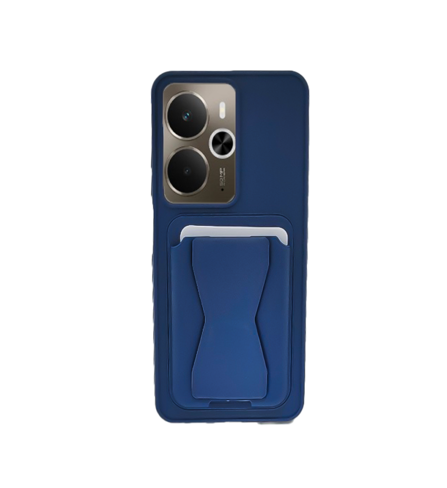  Practical and stylish case: leather-like polyethylene material, raised protective edges, built-in card wallet and hidden kickstand compatible with REALME 14T. 