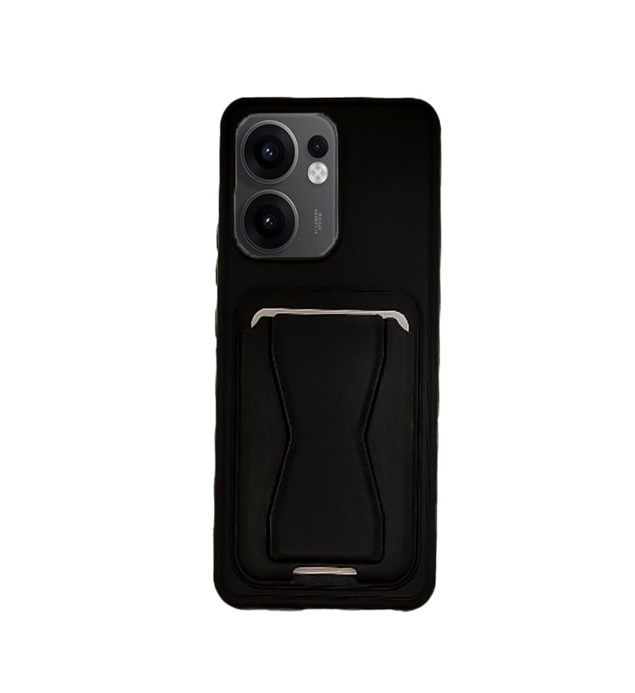  Practical and stylish case: leather-like polyethylene material, raised protective edges, built-in card wallet and hidden kickstand compatible with OPPO RENO 13 