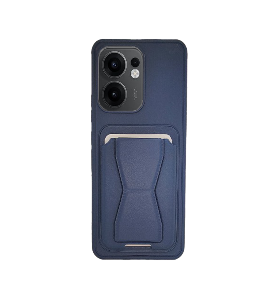  Practical and stylish case: leather-like polyethylene material, raised protective edges, built-in card wallet and hidden kickstand compatible with OPPO RENO 13F 5G 