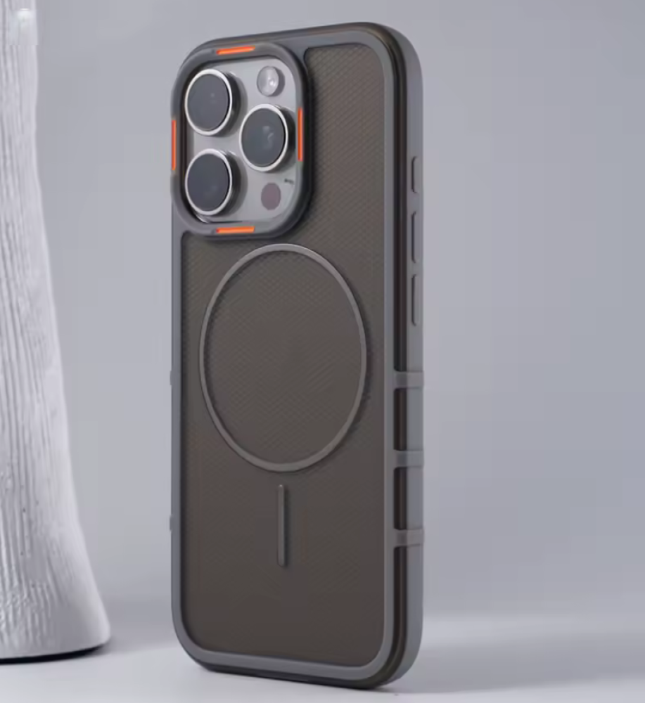  A strong and elegant protective case with magnetic charging, shock-resistant, anti-fingerprint, with elegant transparency and a prominent frame in a chic color to protect the camera and screen, compatible with iPhone 14 Pro Max. 