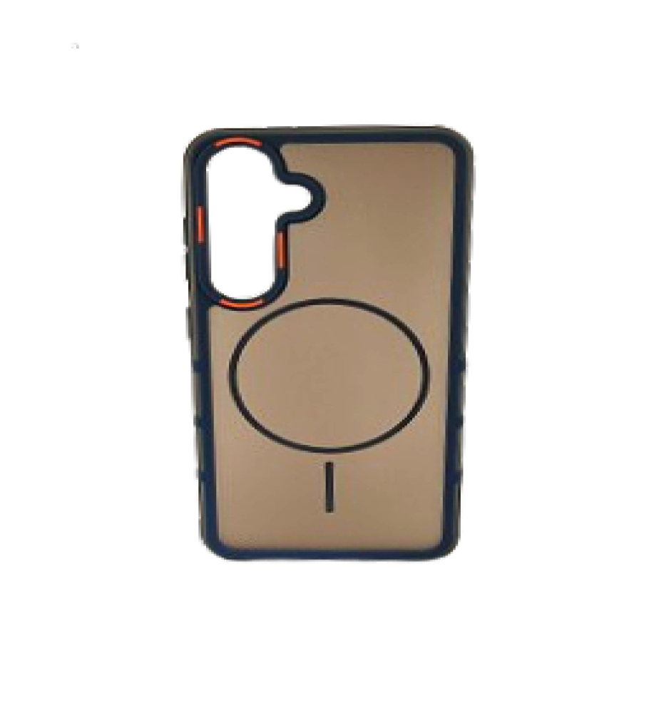  A strong and elegant protective case with magnetic charging, shock-resistant, anti-fingerprint, with elegant transparency and a prominent frame in a chic color to protect the camera and screen, compatible with SAMSUNG S24. 