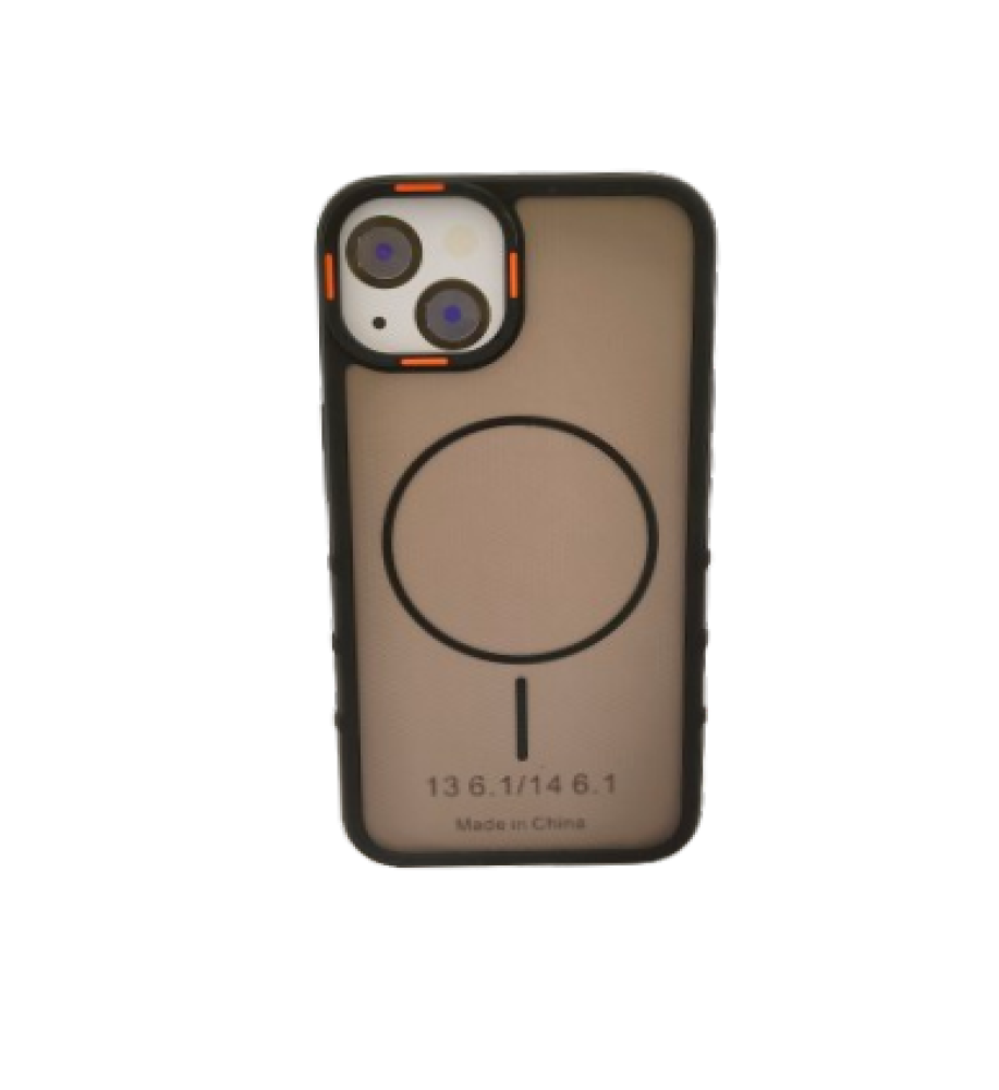  A strong and elegant protective case with magnetic charging, shock-resistant, anti-fingerprint, with elegant transparency and a prominent frame in a chic color to protect the camera and screen, compatible with iPhone 14. 