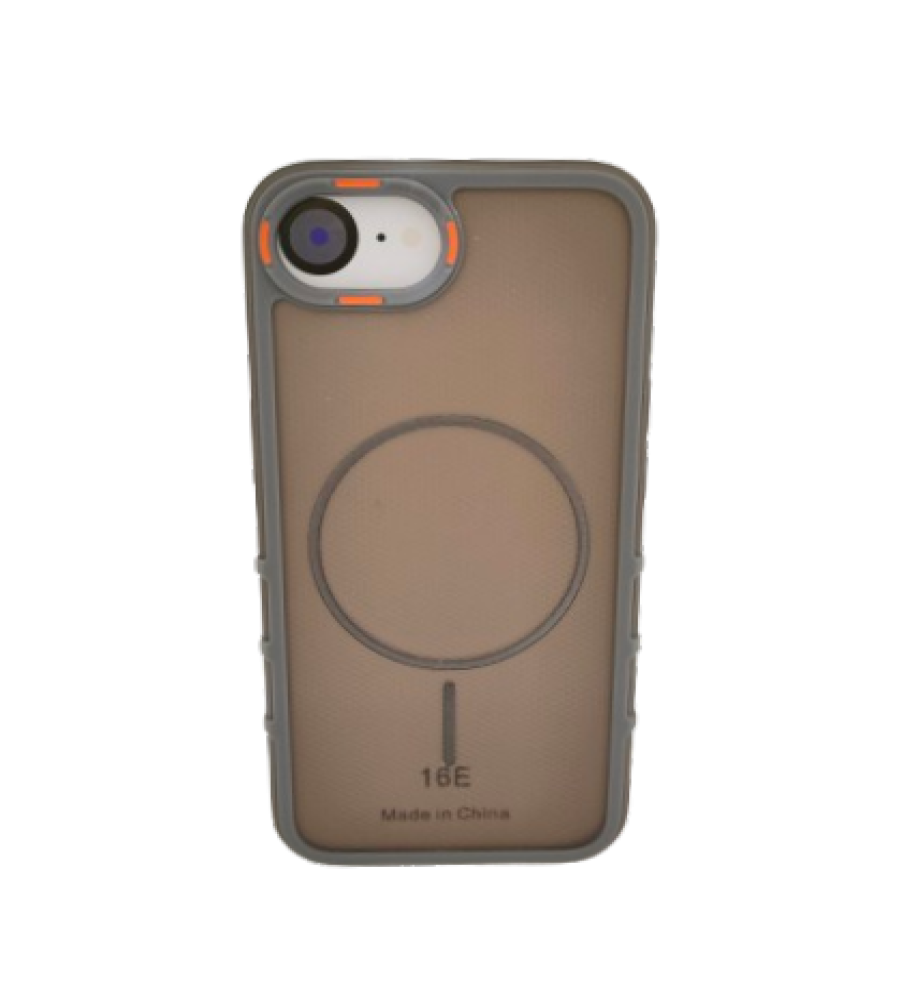  A strong and elegant protective case with magnetic charging, shock-resistant, anti-fingerprint, with elegant transparency and a prominent frame in a chic color to protect the camera and screen, compatible with iPhone 16E. 