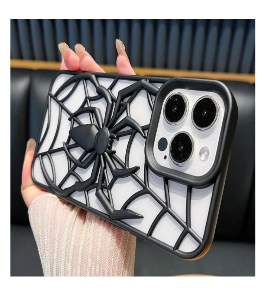  3D Spider Web Hollow Silicone Protective Case for Heat Reduction and Anti-Fingerprint for IPHONE 13 PRO MAX 