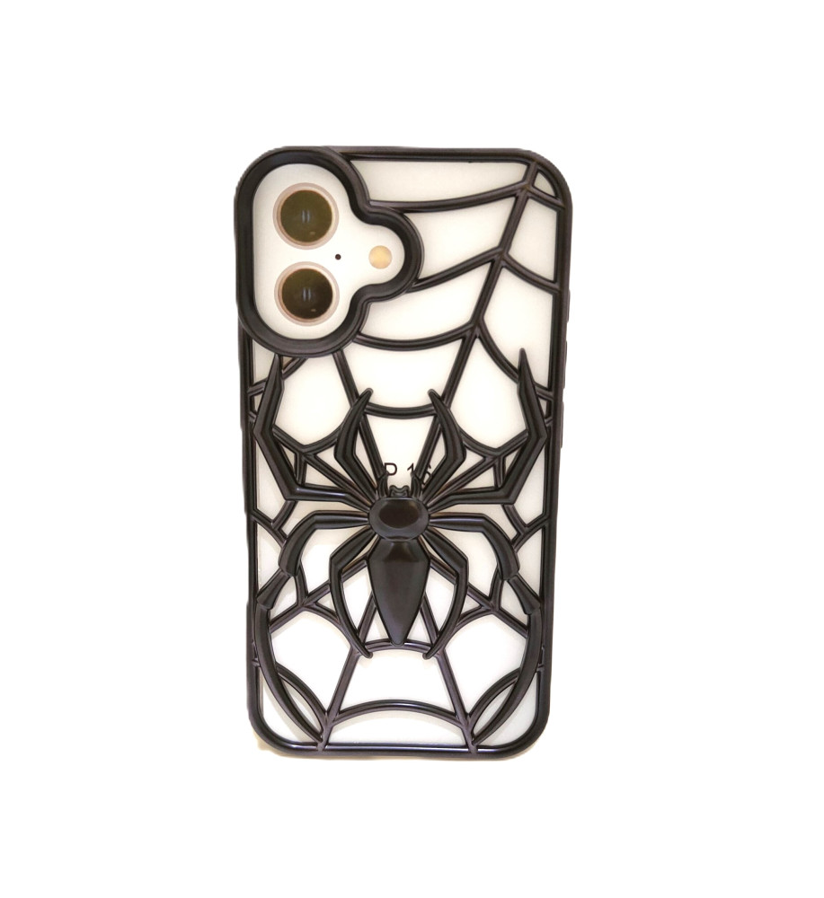  3D Spider Web Hollow Silicone Protective Case for Heat Reduction and Anti-Fingerprint for IPHONE 16 