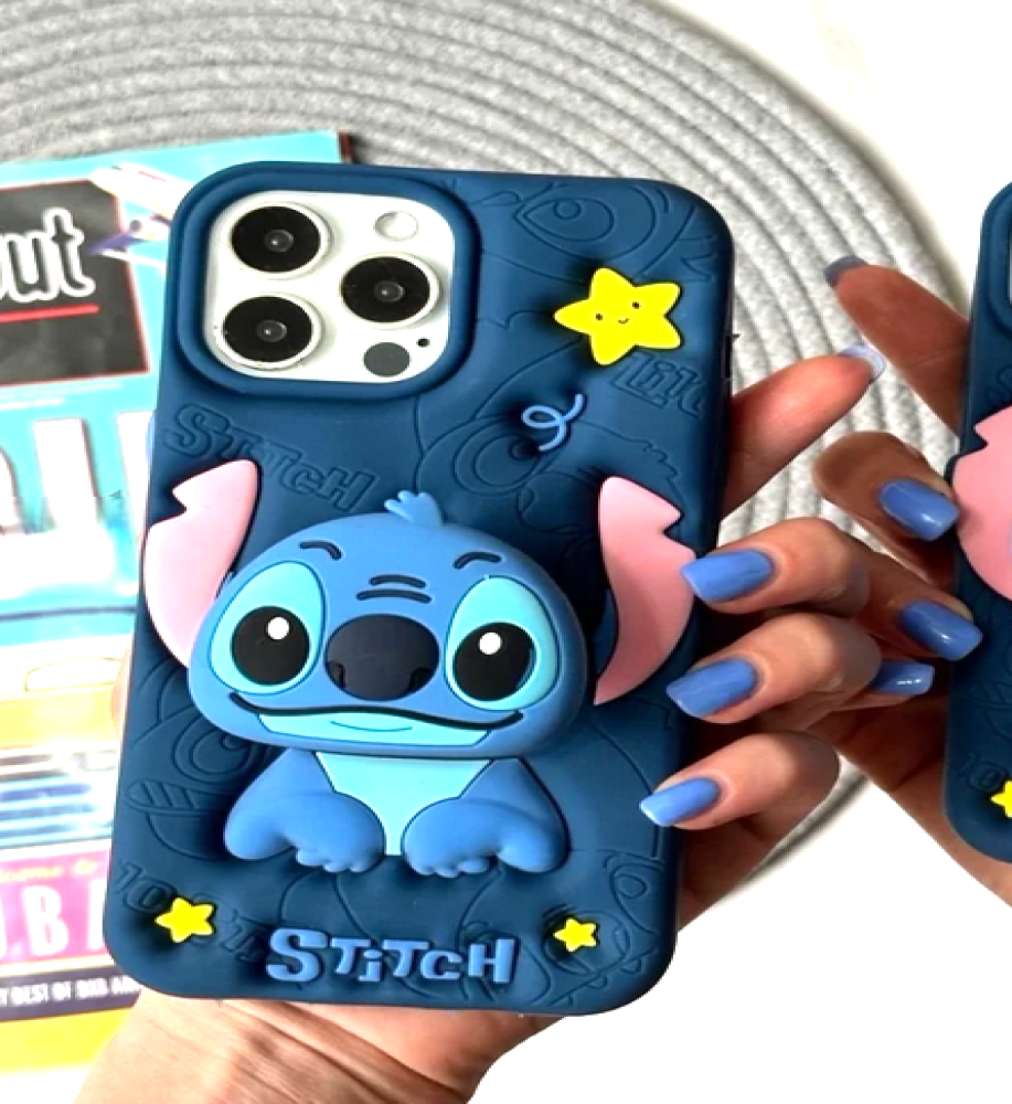 Silicone Case with Pop Socket Shockproof Protection with 3D Stitch Patterns Compatible with iPhone 15 Pro Max (stitch)   Silicone Case with Pop Socket Shockproof Protection with 3D Stitch Patterns Compatible with iPhone 15 Pro Max (stitch)