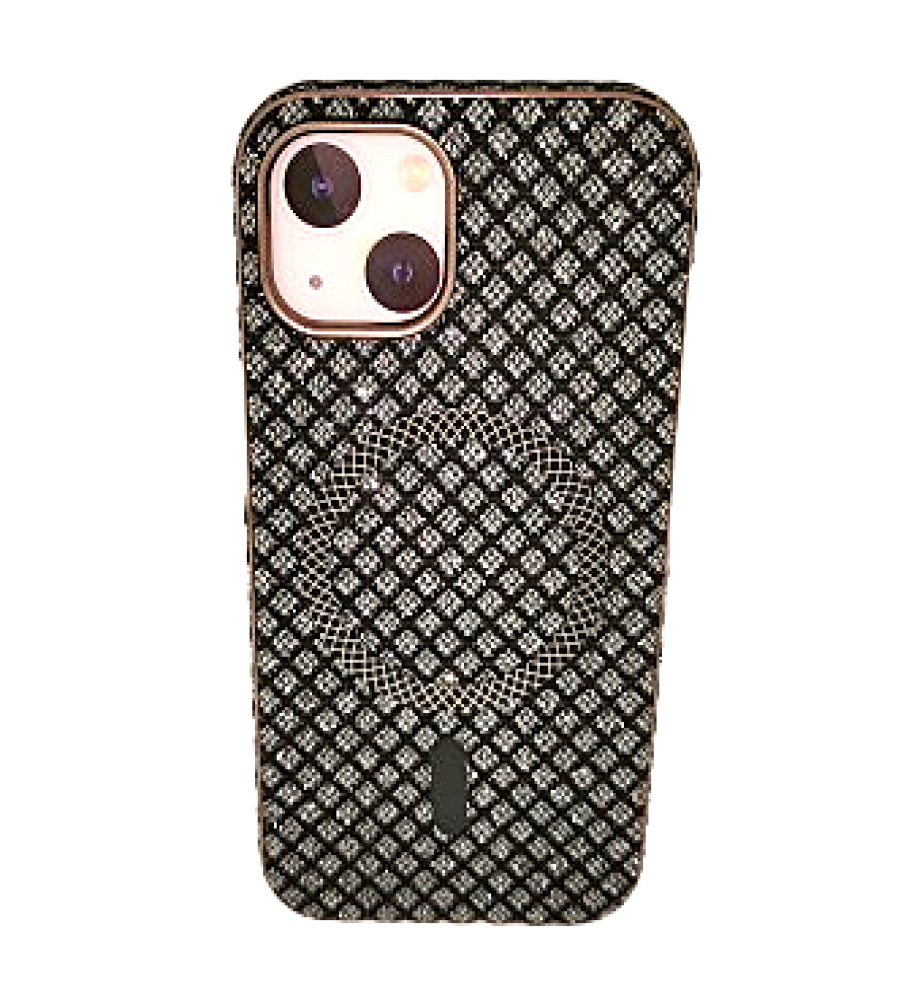 Luxury Strass Case with Metal Frame and Suede Lining - Soiree Shine and Shockproof Protection Compatible with iPhone 13   Luxury Strass Case with Metal Frame and Suede Lining - Soiree Shine and Shockproof Protection Compatible with iPhone 13