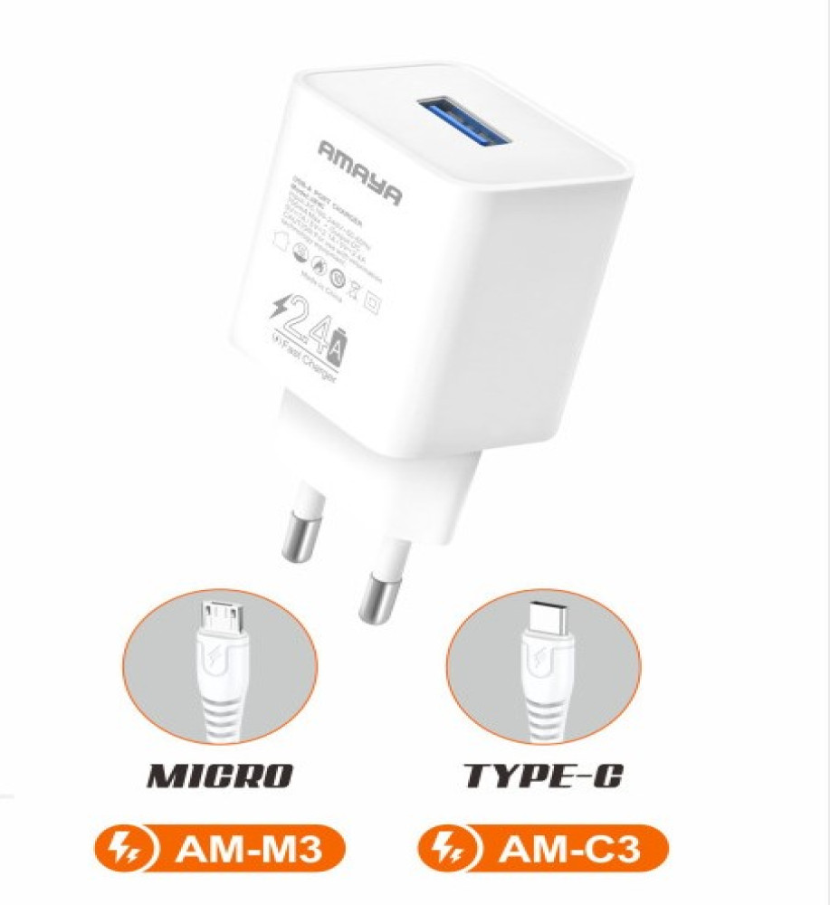  Amaya Am-m3  Charger Power 2.4A with Micro Cable 
