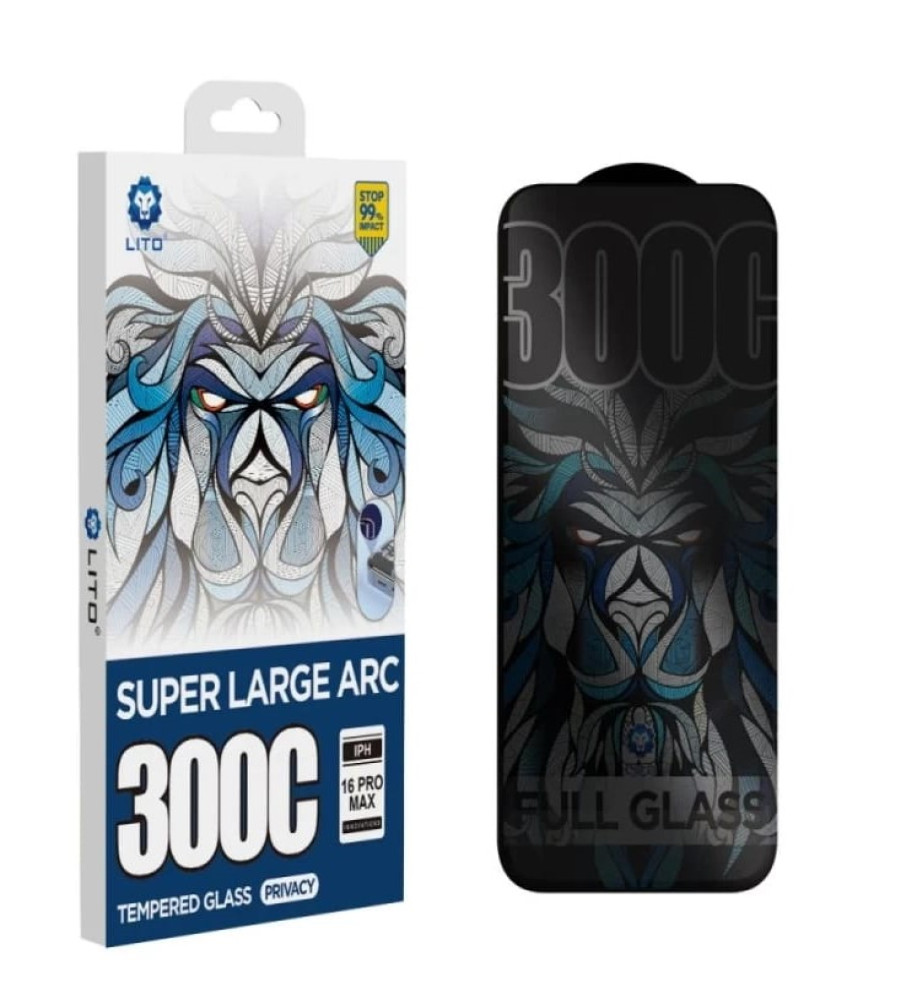  Lito Full Screen Protector and Privacy Protection from Intrusion, Tempered Glass for iPhone 15 Pro 