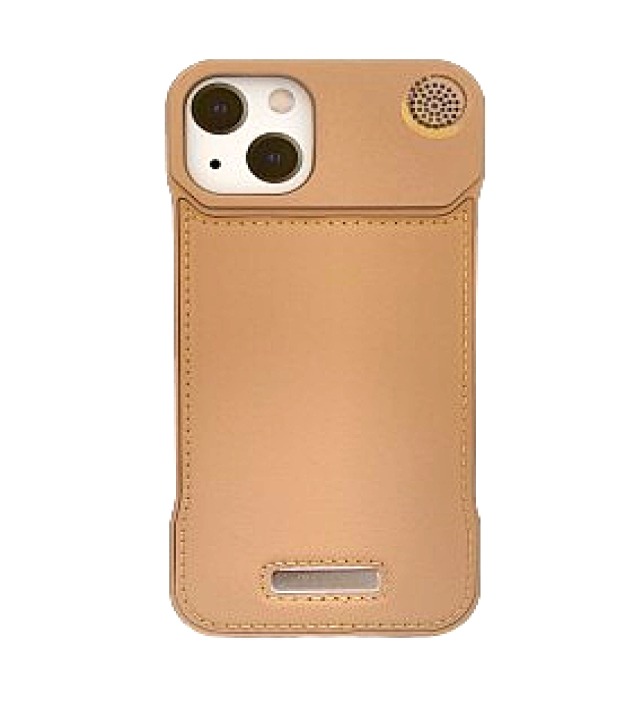  Lightweight leather and metal frame combination case, premium protection for your phone with full support for wireless charging for iPhone 13 