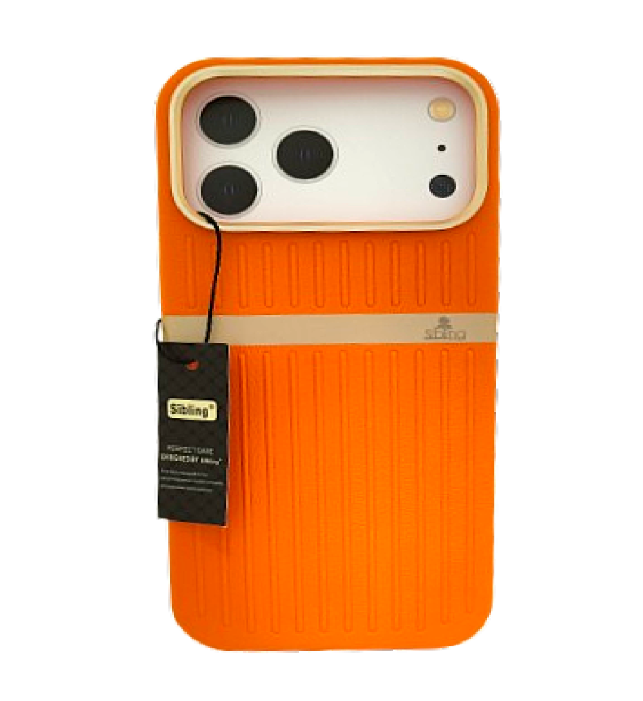  A stylish and protective case with raised edges to guard against impacts, durable material, and a gold camera module. A secure fit and a luxurious, practical look. Compatible with iPhone 17 Pro Max . 