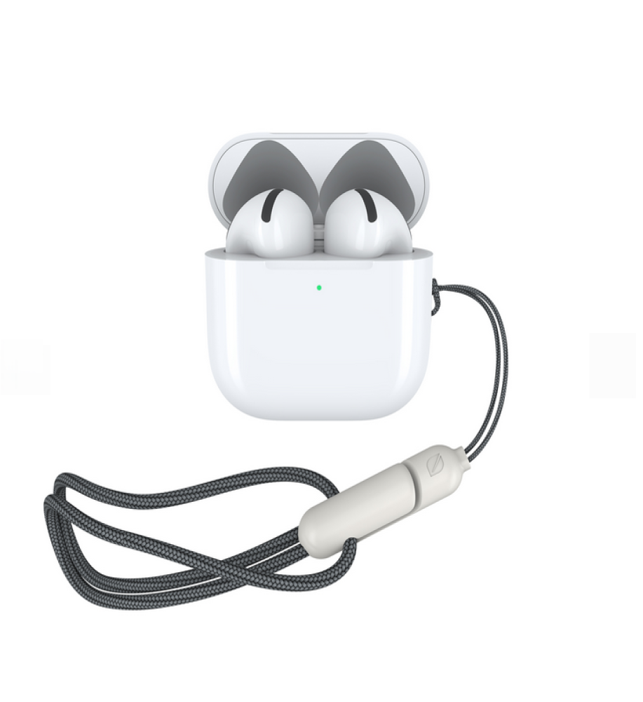  RSILOU R3026, AirPods with Hanging Strap, TWS Earbuds with 3D Sound, 13mm In-Ear Drivers, Touch Control with Pull-to-Adjust Volume, Up to 26 Hours of Playtime 