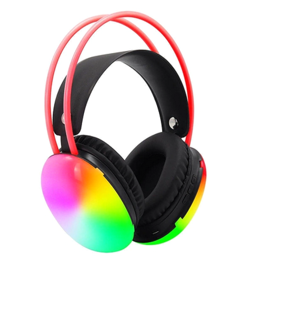  ST580 RGB Illuminated Bluetooth Headphones with AUX Support - Cushioned for Ear Comfort - Suitable for All Uses and Compatible with All Mobile Phones, Tablets, and Computers 