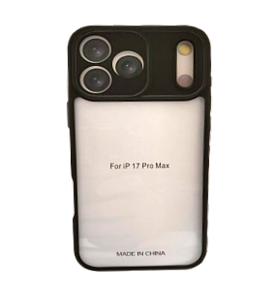  IPAKY Clear Case with Black Frame and Full Camera Coverage – Robust Shock Protection with Camera Protrusion and Stylish Design for iPhone 17 Pro Max 