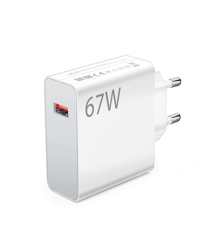 راس شاحن شاومي 67 واط هاي كوبي USB-A – Xiaomi 67W Fast Charger Max شاحن حائط سريع متوافق مع Xiaomi وRedmi 