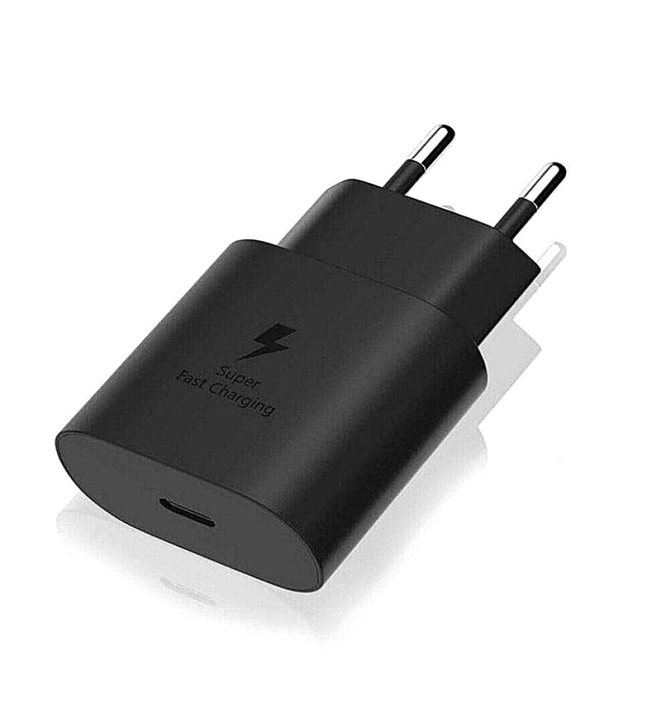  راس شاحن سامسونج 25 واط بمنفذ تايب سي – Samsung 25W Super Fast Charging Power Adapter USB-C 