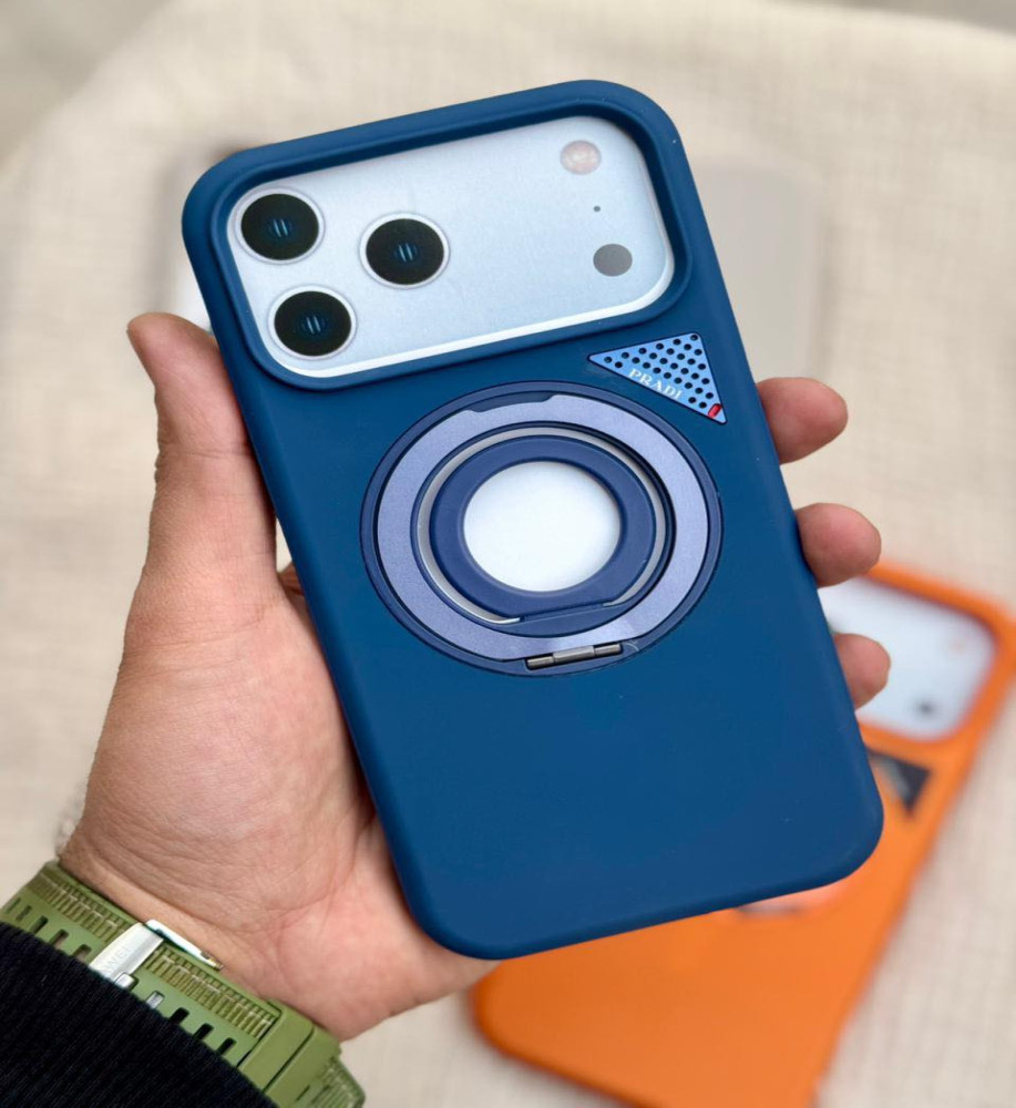  iPhone 17 Pro Max Shockproof Case with 360° Rotating Grip Ring - Comfortable Stand and High Stability in Use. 