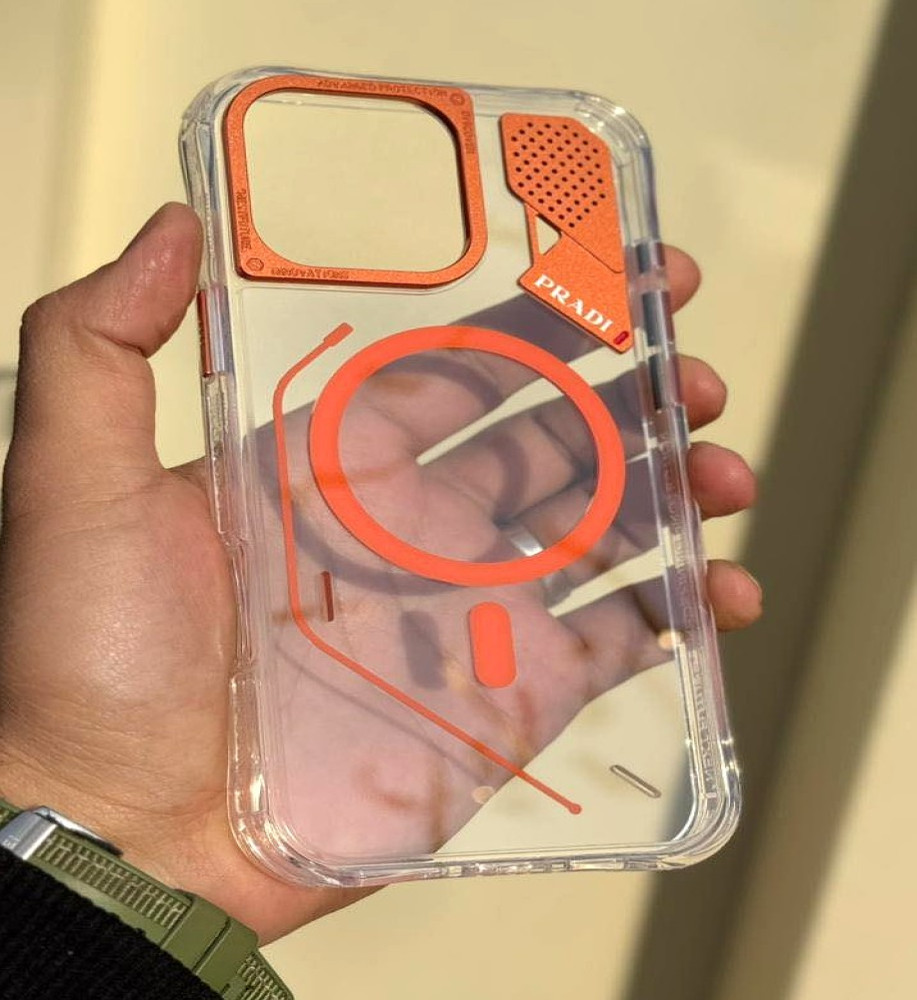  جراب ايفون 17 برو ماكس شفاف يدعم MagSafe بتصميم هندسي أنيق مع تشتيت حرارة، حماية ضد الصدمات 1.8 متر، مضاد للانزلاق، متوافق مع الشحن اللاسلكي 