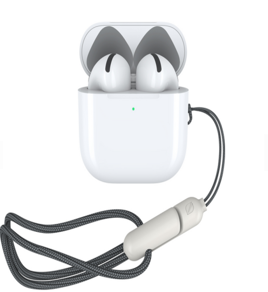  RSILOU R3026, AirPods with Hanging Strap, TWS Earbuds with 3D Sound, 13mm In-Ear Drivers, Touch Control with Pull-to-Adjust Volume, Up to 26 Hours of Playtime 