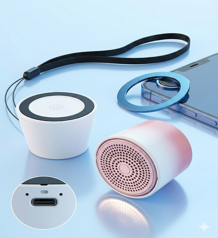  2 in 1 Mini Magnetic Subwoofer/Speaker (Speaker Stand "Macaron") 