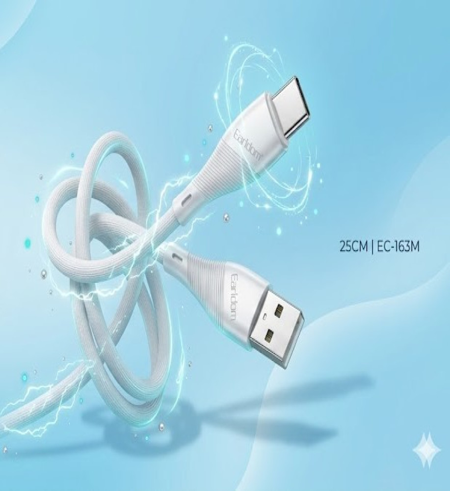  Earldom EC-163M Fast Charging Cable / Power Bank Cable Micro USB 25cm - 2.4A 