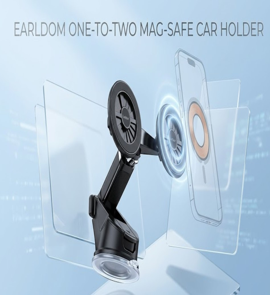  *Earldom ET-EH309 Dual Magnetic Car Dashboard Phone Holder*   With strong suction base and 360° rotation 
