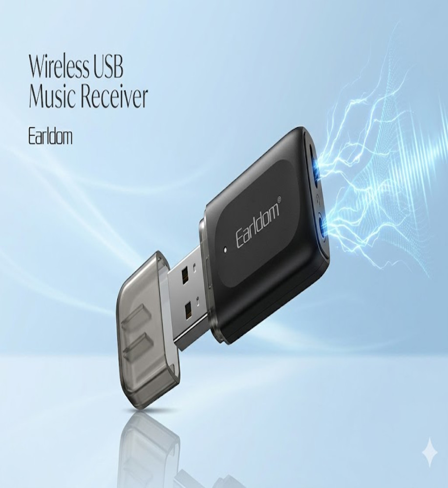  مستقبل ومستلم موسيقى لاسلكي USB ايرلدوم Earldom ET-M72 للسيارة ومكبرات الصوت يدعم أنظمة iOS و Android 