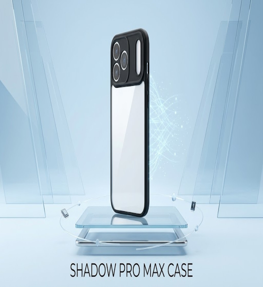  IPAKY Clear Case with Black Frame and Full Camera Coverage – Robust Shock Protection with Camera Protrusion and Stylish Design for iPhone 17 Pro Max 