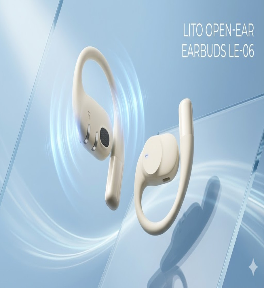  RSILOU R3022 — OWS headphones with a comfortable design and smart display, powerful 14.2mm sound, Bluetooth 5.4, up to 24 hours of playtime. 