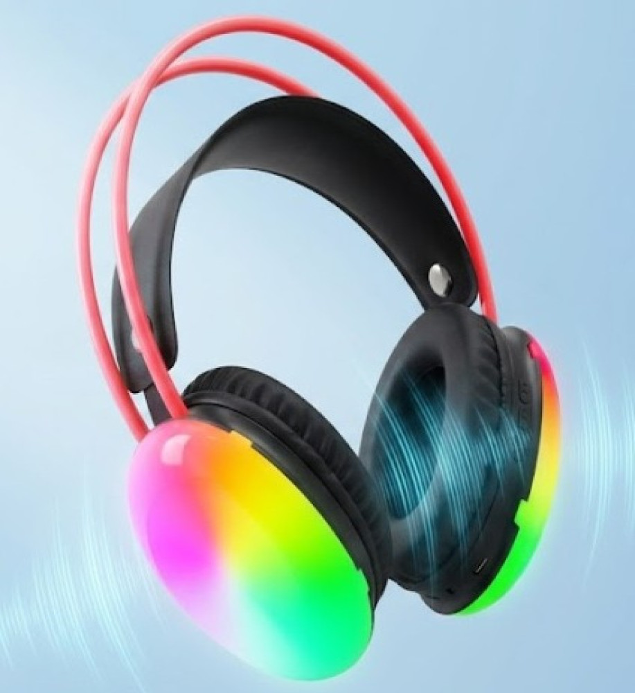  ST580 RGB Illuminated Bluetooth Headphones with AUX Support - Cushioned for Ear Comfort - Suitable for All Uses and Compatible with All Mobile Phones, Tablets, and Computers 
