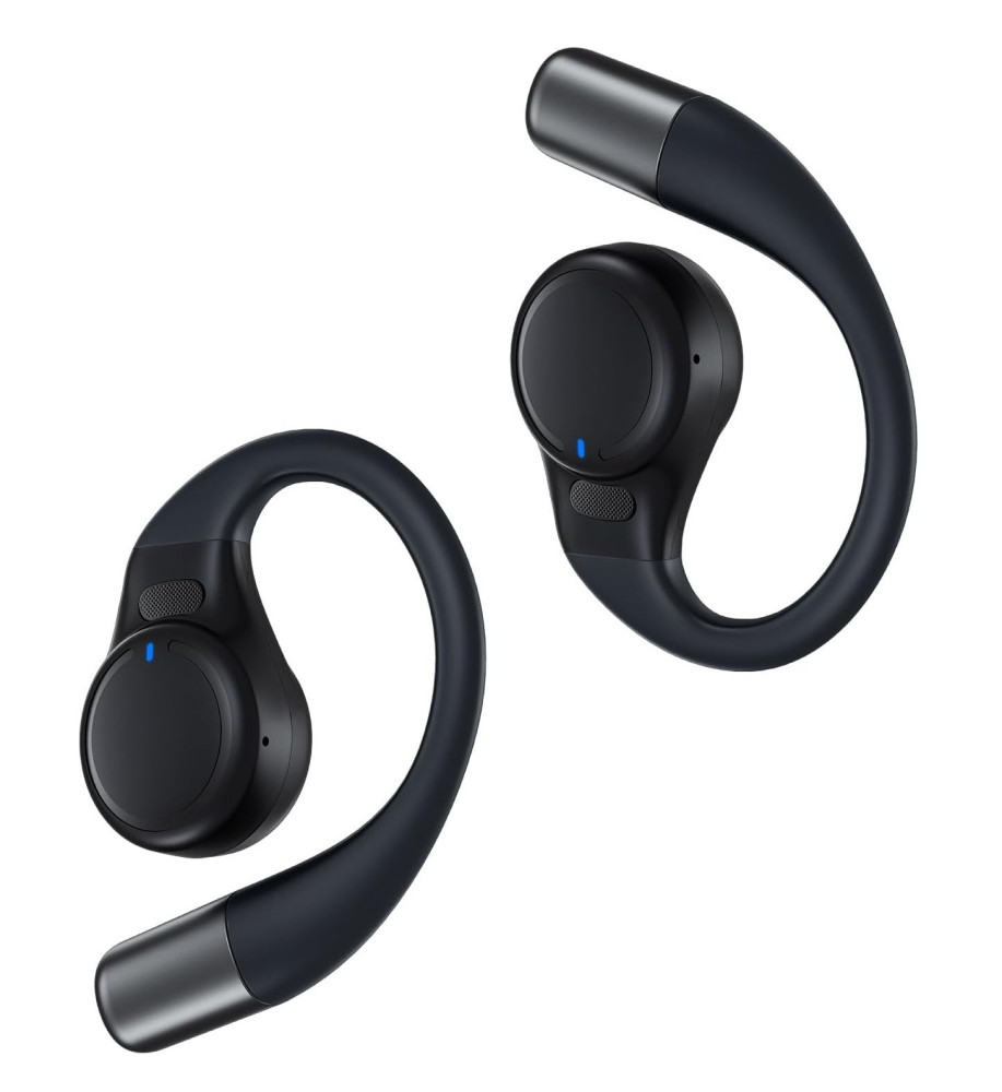  RSILOU R3020 — OWS open-back headphones with digital display, Bluetooth 5.4, powerful sound, up to 33 hours of playtime with charging case 