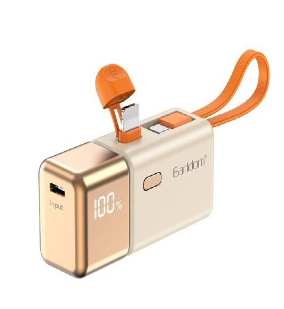  Earldom PD47 Power Bank 5000mAh Mini 2-in-1 with 22.5W Fast Charging, Compact and Portable Design for Mobile Phones and Smart Devices 