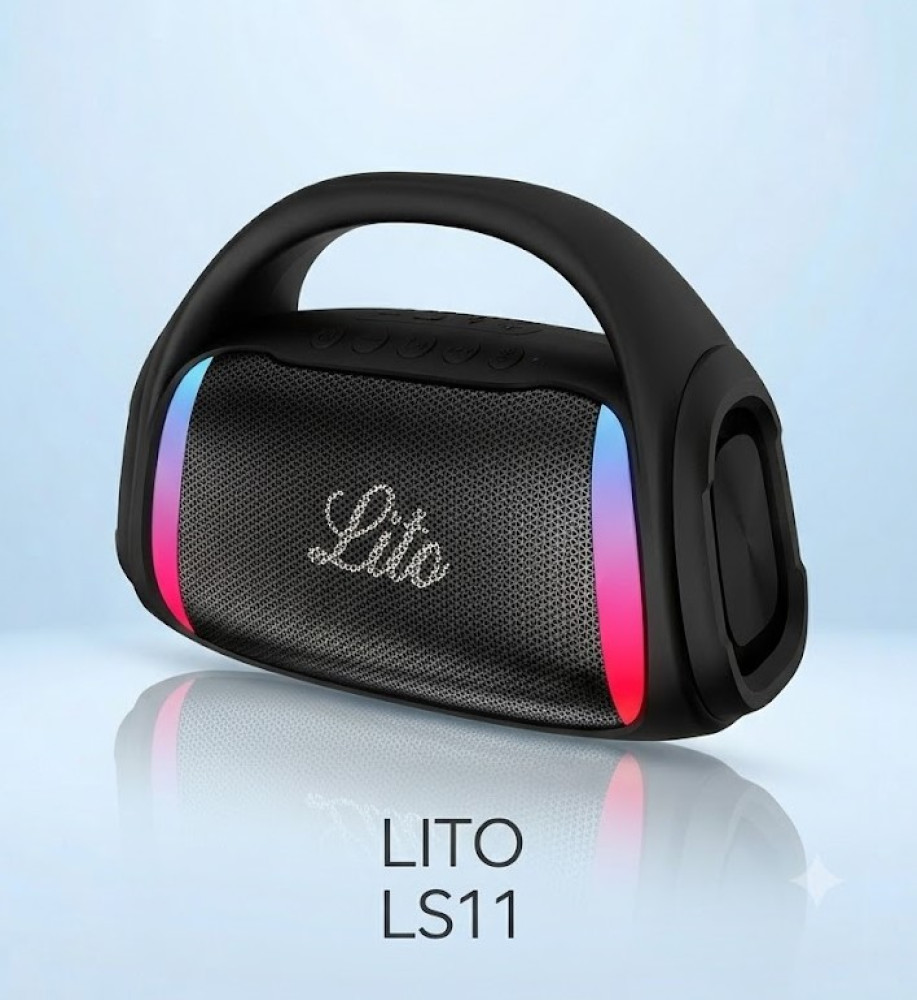  LITO LS11 Wireless Subwoofer / Speaker - Durable 50W External Speaker with Colorful Lights and FM Radio 