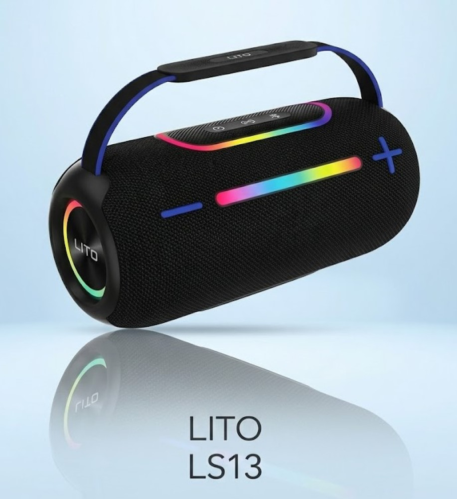  LITO LS13 Wireless Speaker - Durable 30W Outdoor Speaker with 4000mAh Battery and RGB Lighting 