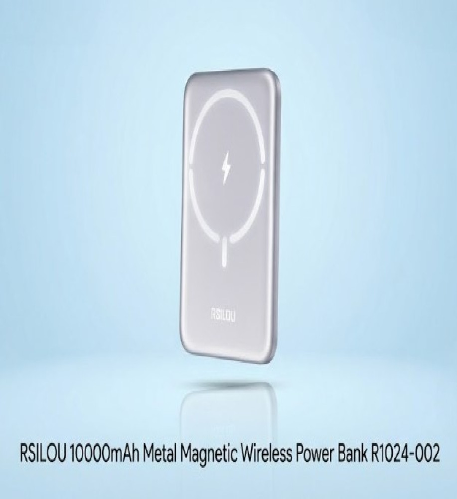  RSILOU R1024 Magnetic Wireless Power Bank with 10000mAh Capacity and 20W Fast Charging 