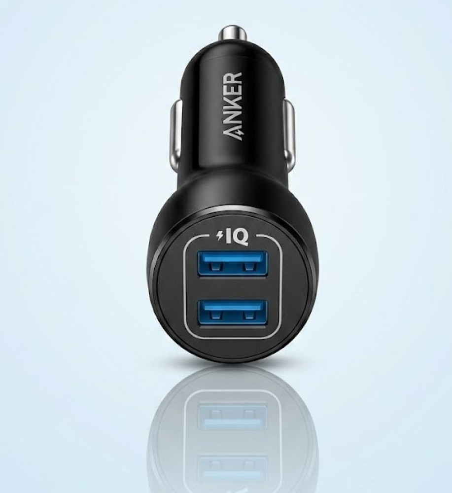  Anker PowerDrive III Duo 40W Car Charger with Dual Smart Ports for Fast Charging (Class 5) 