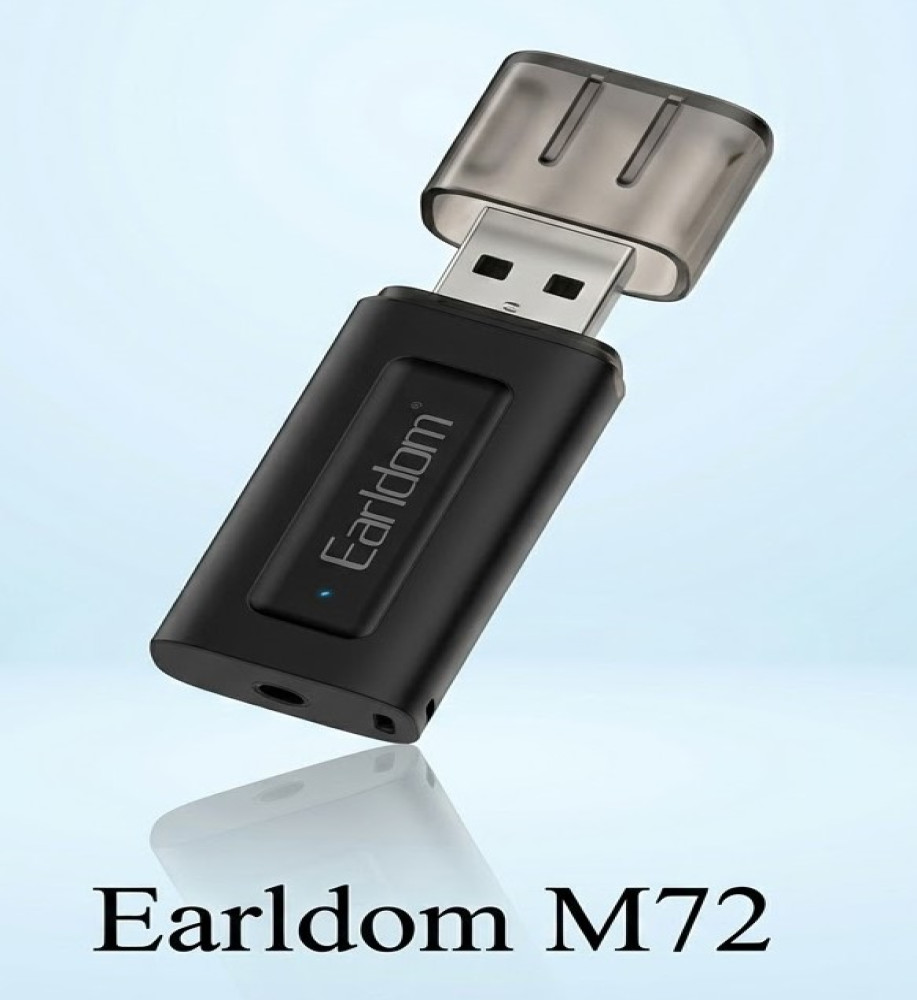  Earldom ET-M72 Wireless Bluetooth Receiver to Convert Speaker and Car Systems via 3.5mm & USB Port 