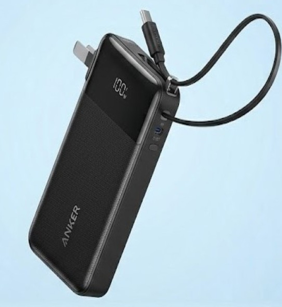  Anker 3-in-1 Charger and Power Bank 30W 10000mAh with Built-in Type-C Cable 