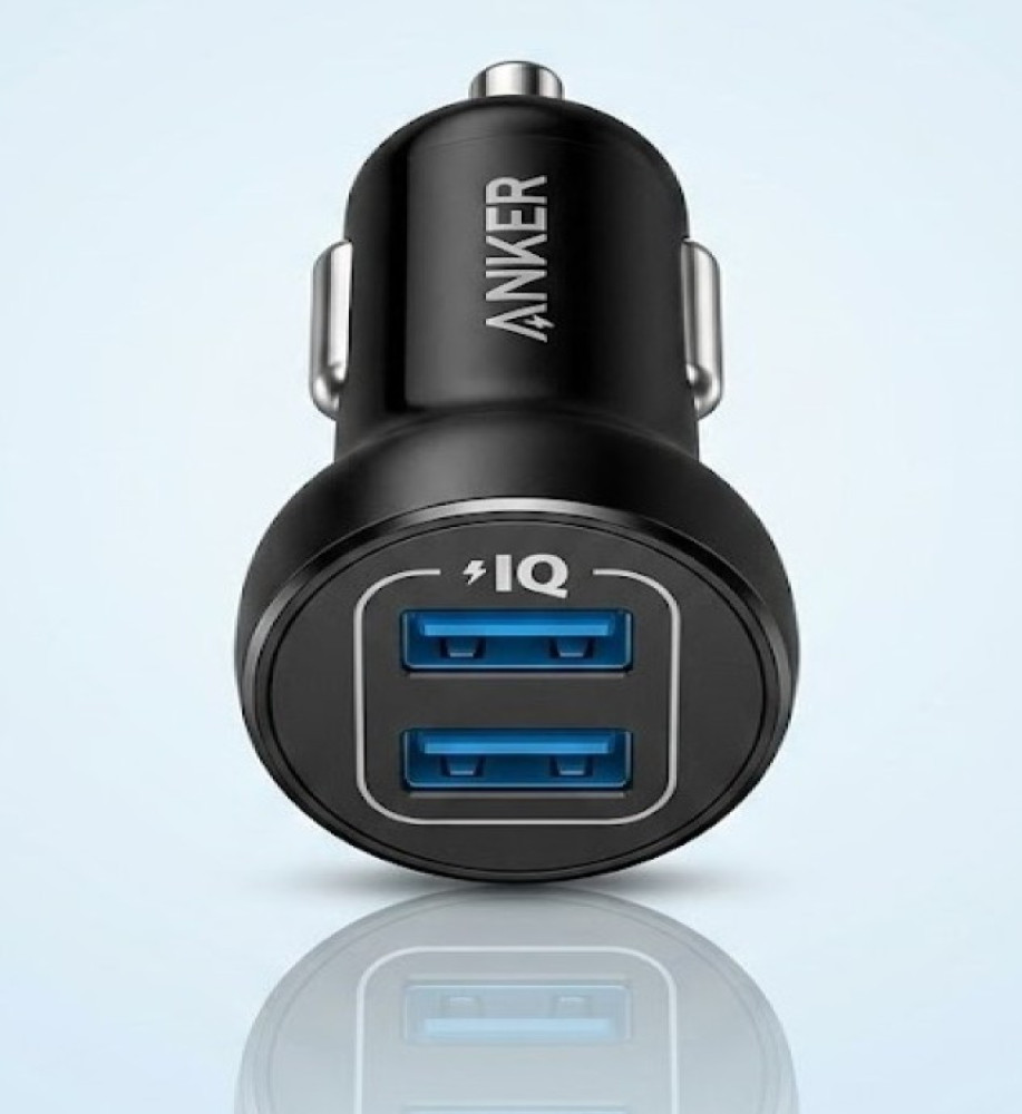  Anker PowerDrive III Duo 40W Car Charger with Dual Smart Ports for Fast Charging (Class 5) 
